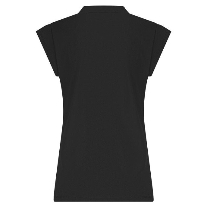 Lady Day Shirt Courtney vhals kantje Zwart